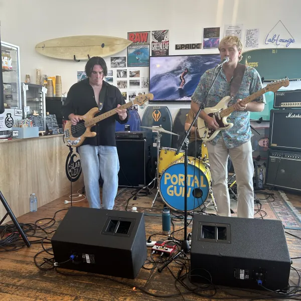 Band playing at the Slab Lab