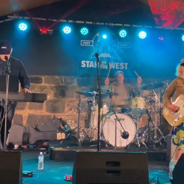 A young band on stage