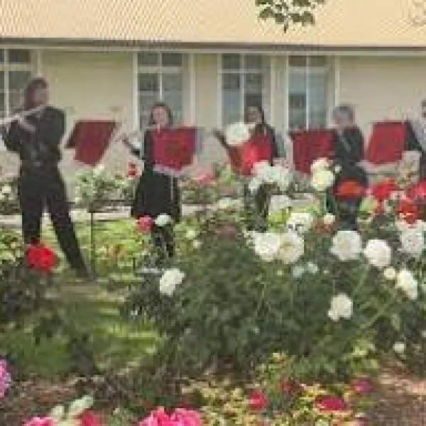 Flute ensemble in the garden