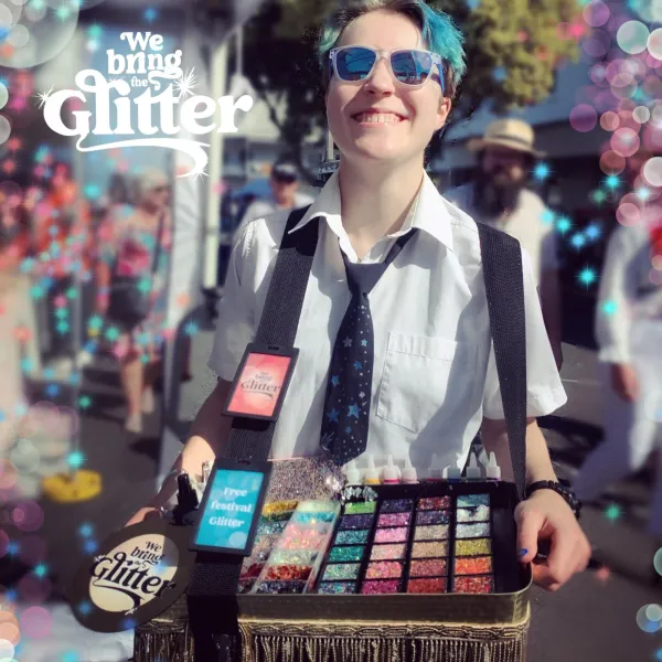 Glitter at a festival