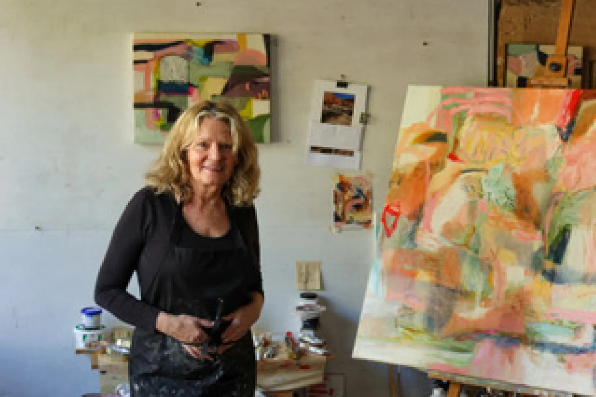 Shari Nye with her artwork