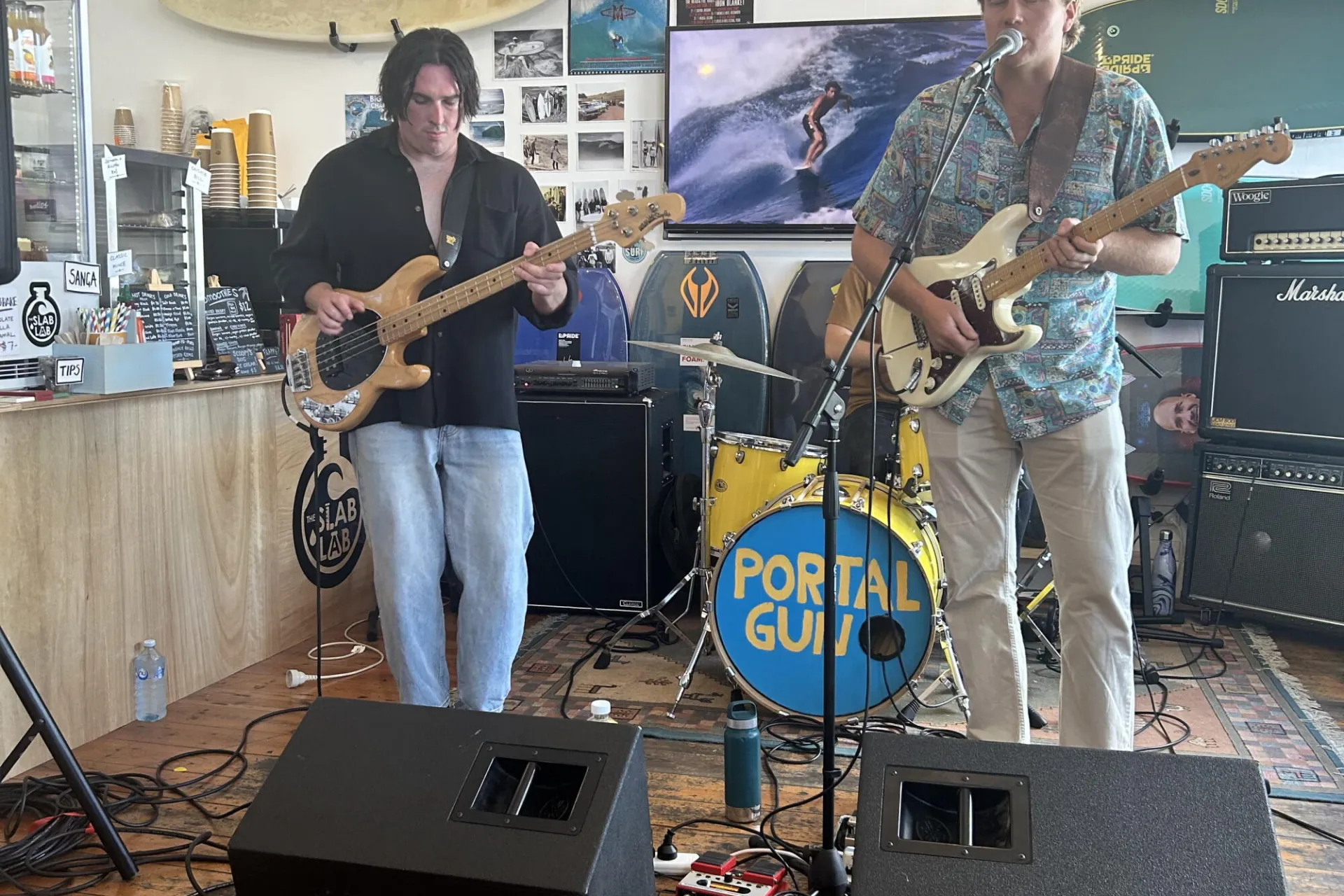 Band playing at the Slab Lab