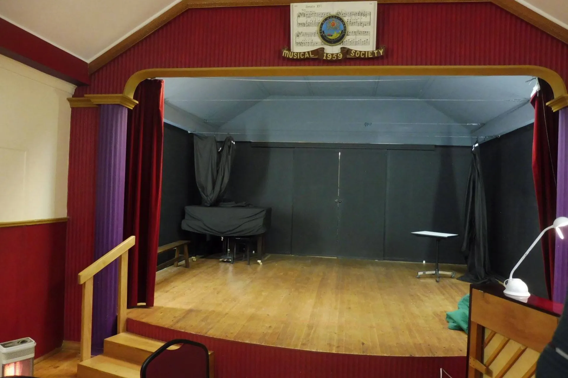 A small hall stage