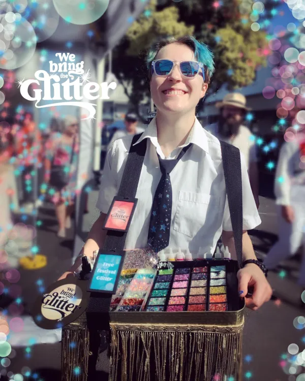 Glitter at a festival